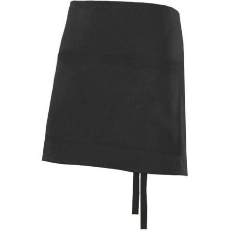 Delantal Corto Con Bolsillo Negro U