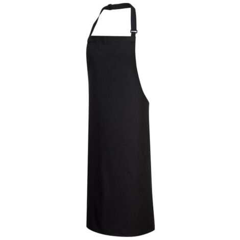 Delantal de algodón con peto, transpirable talla única S840  Negro