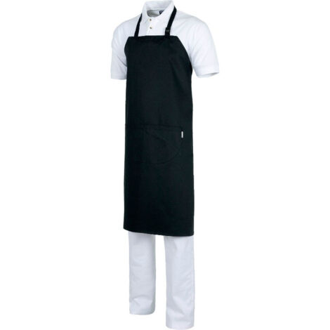 Delantal de cocina con cuello regulable WORKTEAM M502  Negro