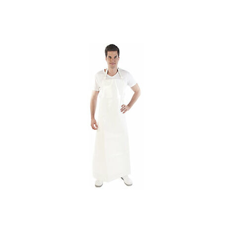 Delantal de PU UE 5 unid talla única blanco