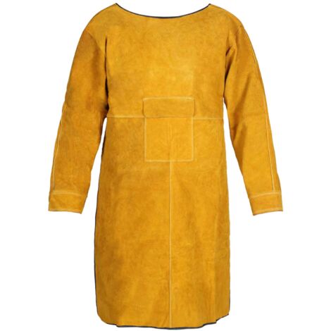 Delantal de soldadura ZOLGINAH delantal impermeable de soldadura incorporado para soldar cuero ignífugo a prueba de salpicaduras resistente al calor 105cm