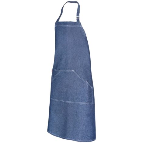Delantal Denim Con Peto DENIM OSCURO U