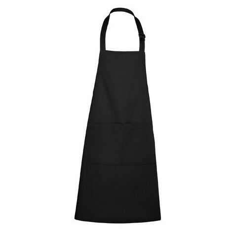 Delantal largo de cocina con tirante con cierre plástico BENOIT ROLY UNICA Negro