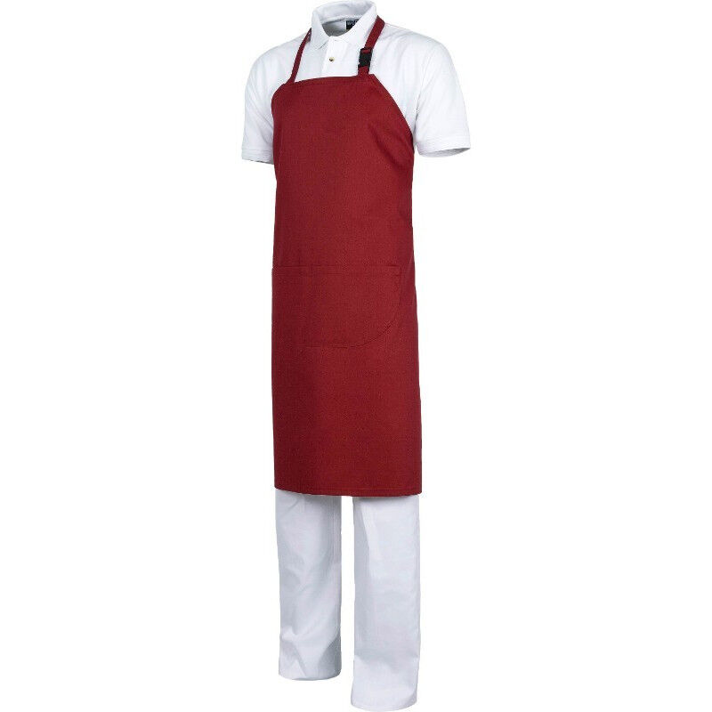 

Delantal de cocina con cuello regulable M502 | Granate - Workteam