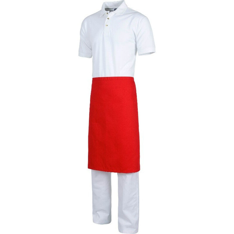

Delantal francés largo de diseño sencillo Servicios M200 | Rojo - Workteam