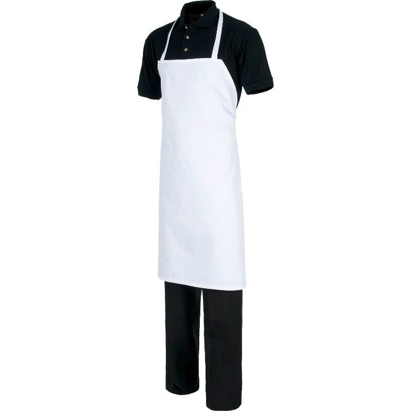 

Delantal hiopoalergénico con cinta de cuello fija Servicios M305 | Blanco - Workteam