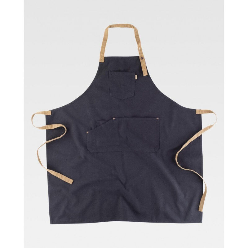 

Delantal vaquero negro de cinta regulable con botones M722 - Workteam