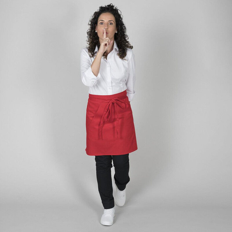 

Delantal de cocina corto sin peto con bolsillo central GARY'S | Rojo
