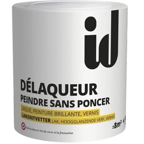 Délaqueur 500ml – Préparation surfaces peinture brillante – Dégraisse et dépolit – Compatible acryliques et glycéro – Id Paris