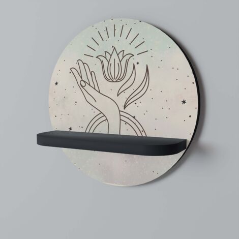 DELICATE BEAUTY Rundes Regal Schwarz