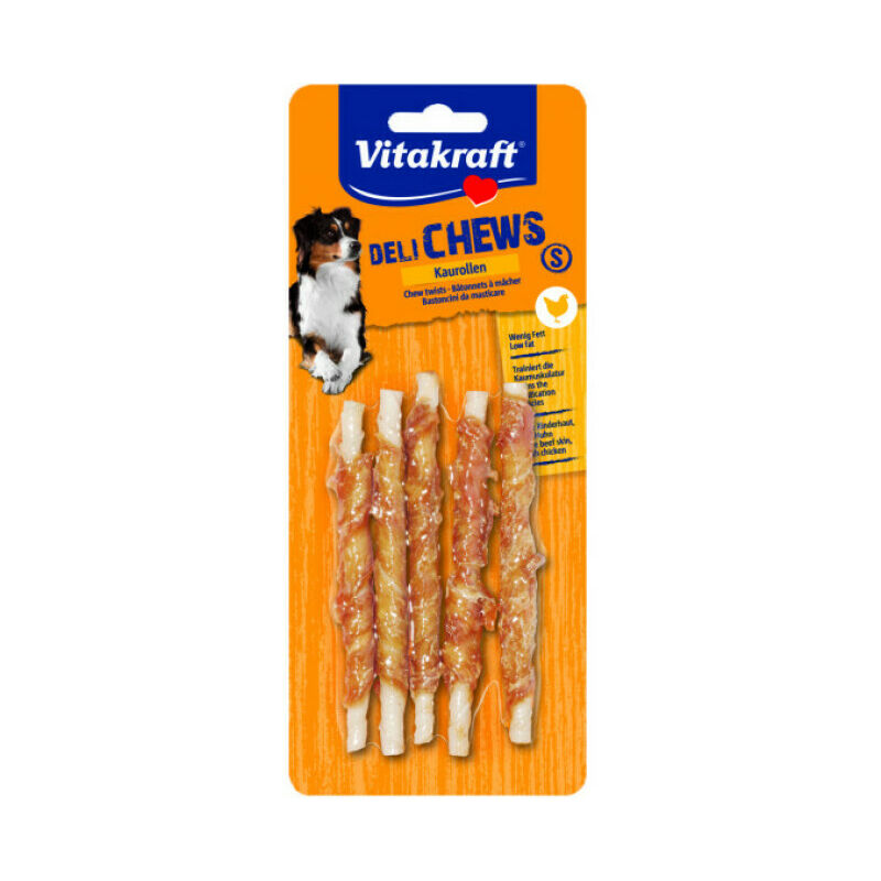 Vitakraft - Bâtonnets à mâcher au poulet Deli Chews pour petit chien taille S - lot de 5