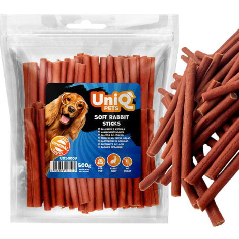 Delikatesse, Snack für Hunde Soft Rabbit Sticks UniQ 500g