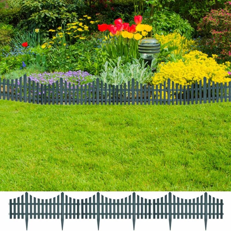

Delimitador de borde de jardin 17 piezas 10 m verde