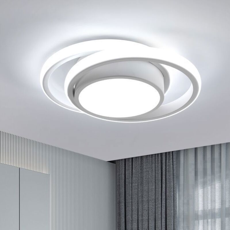 DELIPOP Plafonnier LED moderne 32W 6500K Lampe de plafond blanc pour chambre salon couloir - Lumière blanche - Taille: 27226cm