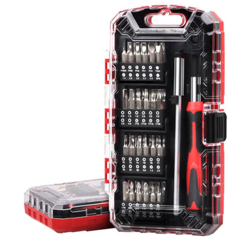 DELIXI 51-teiliger Präzisions-Schraubendreher Set – Professioneller Uhrmacher-Schraubendreher für Elektronik, Handy, Laptop & Kleingeräte  Inkl. Magnetischer Bits & Aufbewahrungskoffer
