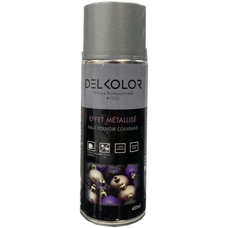 Delkolor Peinture Aérosol Effet Métallisé 400 ml Couleur: ARGENT