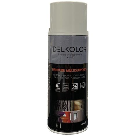 Delkolor Peinture en Aérosol - Couleurs RAL - 400ml  Couleur: RAL 7035 GRIS CLAIR