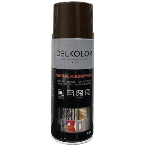 Delkolor Peinture en Aérosol - Couleurs RAL - 400ml Couleur: RAL 8017 BRUN CHOCOLAT