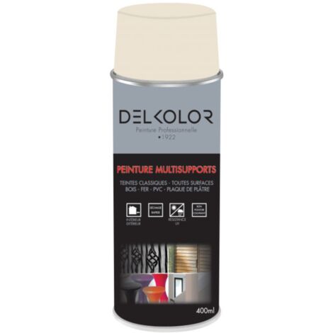 Delkolor Peinture en Aérosol - Couleurs RAL - 400ml  Couleur: RAL 9001 BLANC CREME