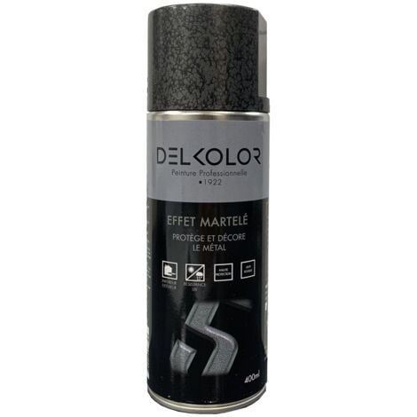 Delkolor Peinture en Aérosol Effet Martelé - 400ml  Couleur: GRIS ANTHRACITE
