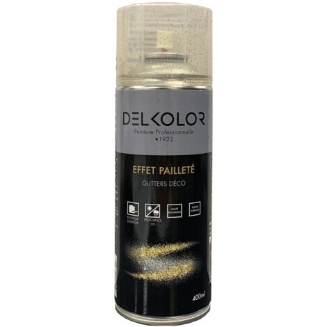 Delkolor peinture en aérosol effet pailleté 400 ml Couleur: OR