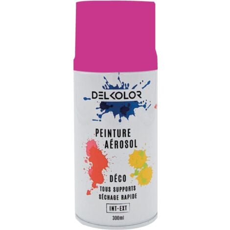 Delkolor Peinture en Aérosol Tous Supports - 300ml Couleur: RAL 4003 VIOLET BRUYERE - Conditionnement: 300ml
