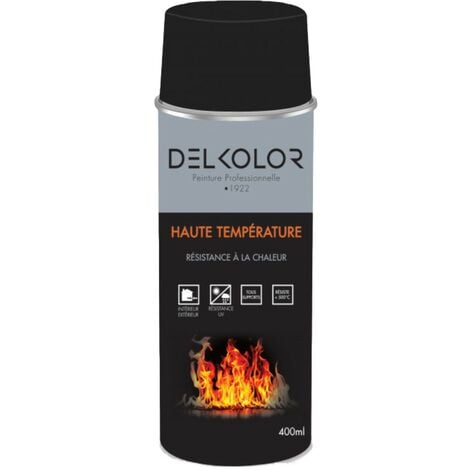Delkolor Peinture Haute Température en Aérosol - 400ml