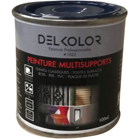 Delkolor Peinture Multisupports Couleurs RAL - 100 ml Couleur: RAL 5013 BLEU COLBAT