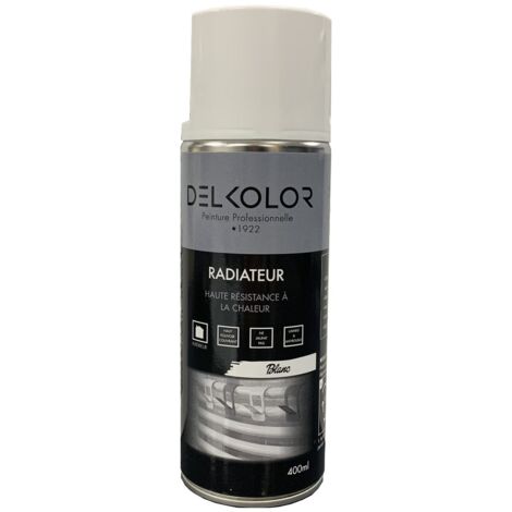 Delkolor Peinture Spéciale Radiateur en Aérosol 400ml  Couleur: BLANC
