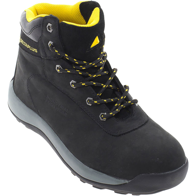 Delta Plus Unisex Nubuck Leather Hiker Safety Boots / Footwear (6 UK) (Black)