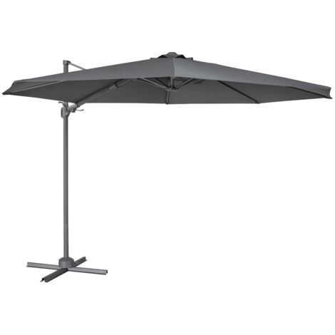 Dellonda DG267 Cantilever Parasol with 360ï¿½ Rotation, Tilt & Cover 3m - Grey
