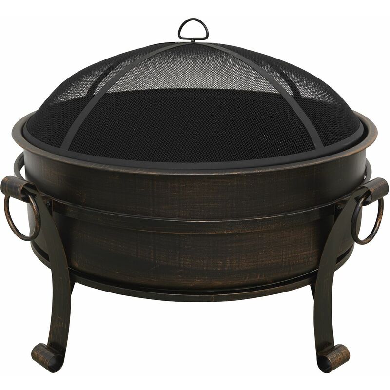 Sealey Dellonda 30'' Deluxe 2-in-1 Outdoor Fire Pit & Coffee Table Antique Bronze Effect DG42