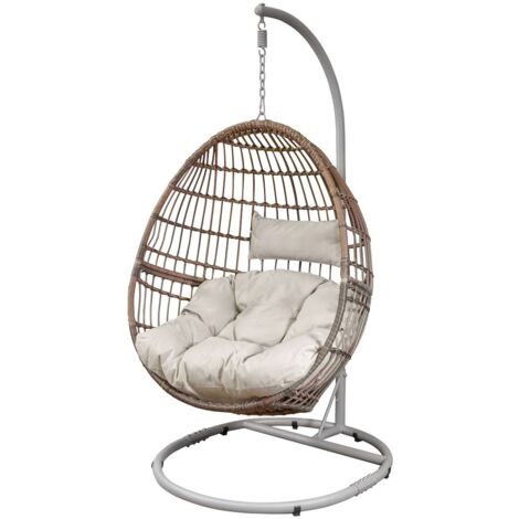 Dellonda DG60 Single Swinging Egg Chair with Cushion