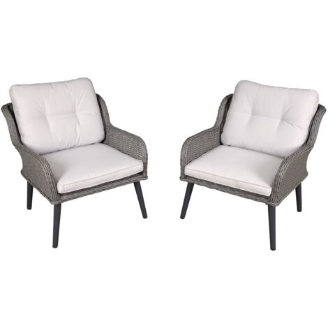 Dellonda DG79 Buxton Rattan Wicker Outdoor Chair Set 2pc