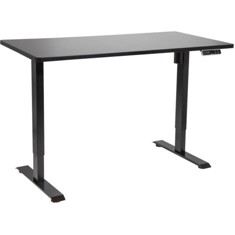 Dellonda DH245 Black Electric Height Adjustable Standing Desk with Memory, Quiet, 1400x700mm