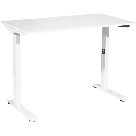 Dellonda DH56 Single Motor Ultra-Quiet Adjustable-Height Electric Sit/Stand Desk - White Desktop