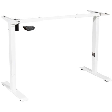 Dellonda DH64 Single Motor Ultra-Quiet Adjustable-Height Desk Frame 70kg Capacity - White