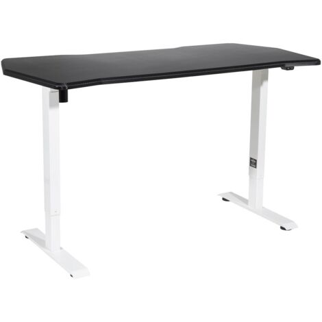 Dellonda DH70 Single Motor Ultra-Quiet Adjustable-Height Electric Sit/Stand Desk - Carbon Fibre Effect Desktop