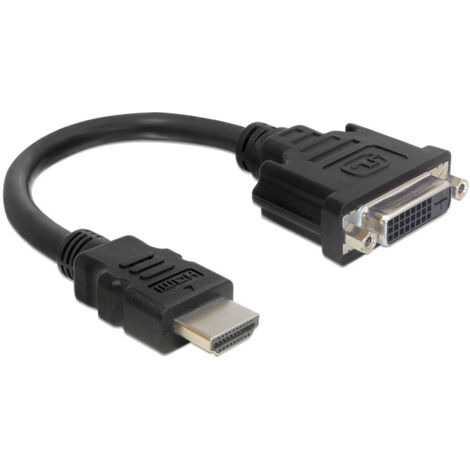 DeLOCK 0.2m HDMI-DVI M/F 0,2 m HDMI tipo A (Estándar) DVI-D Negro