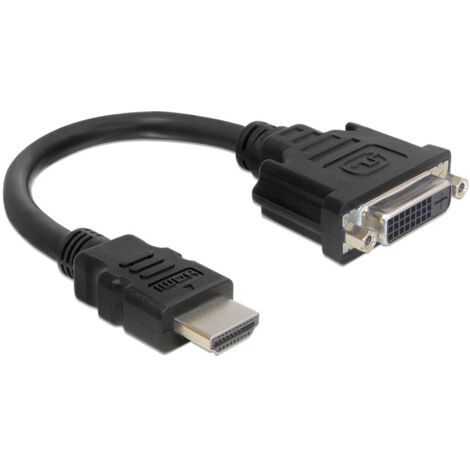 DeLOCK 0.2m HDMI-DVI M/F 0.2m HDMI Typ A (Standard) DVI-D Schwarz