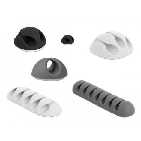 Delock 18300 juego combinado de soporte para cables, 6 piezas