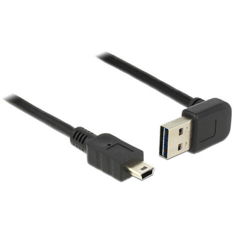 DeLOCK 2m, USB 2.0-A - USB 2.0 mini - Cable USB (USB 2.0-A - USB 2.0 mini, 2.0, USB A, Mini-USB B) Negro