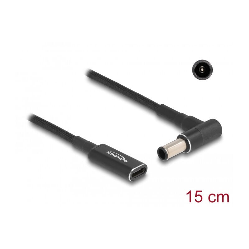 DeLOCK 60043 - câble adaptateur pour USB Type-C(TM) femelle vers Sony 6,0 x 4,3 mm mâle 90° coudé 15 cm (60043)