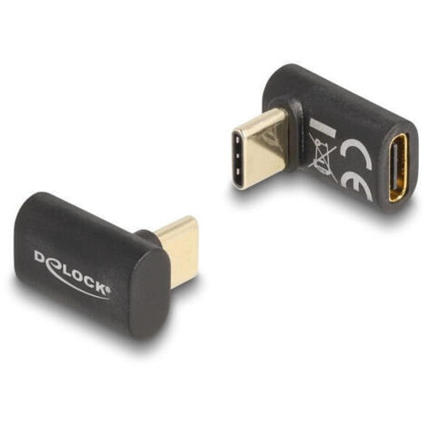 Delock 60056 adaptador usb 40 gbps usb type-c™ pd 3.0 100 w macho a puerto hembra sesgado 8k 60 hz