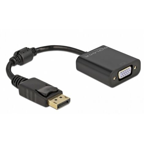 DeLOCK 61006 adaptateur de câble de vidéo de 0,15 m DisplayPort VGA (D-Sub) Noir