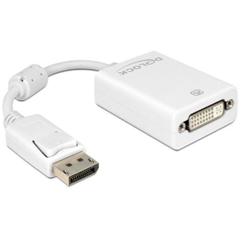 DeLOCK 61765 Adapter de Kabel de Video  0,125 m DisplayPort DVI-I White