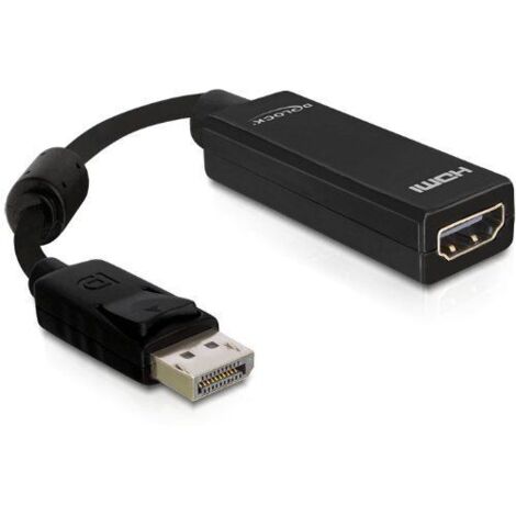 DeLOCK 61849 adaptador de cable de vídeo 0,125 m DisplayPort HDMI tipo A (Estándar) Negro
