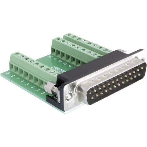 Delock  65318 D-SUB Stiftleiste 180 ° Polzahl: 25, 27  1 St.