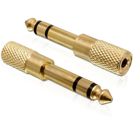 Delock 65361 adaptador jack 3,5mm - 6,3mm h/m gold