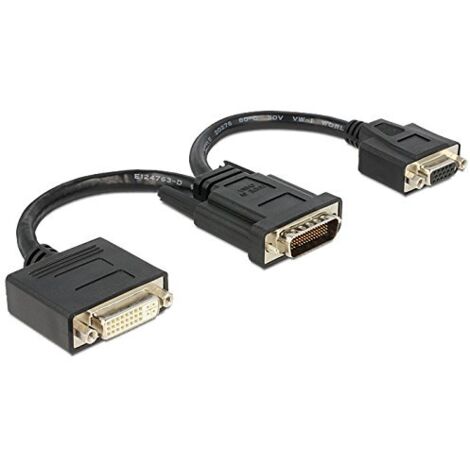 Delock - 65555 cable adapter - cable adapter (dms-59, dvi 24+5/vga, male/female, nickel, noir, sac plastique)